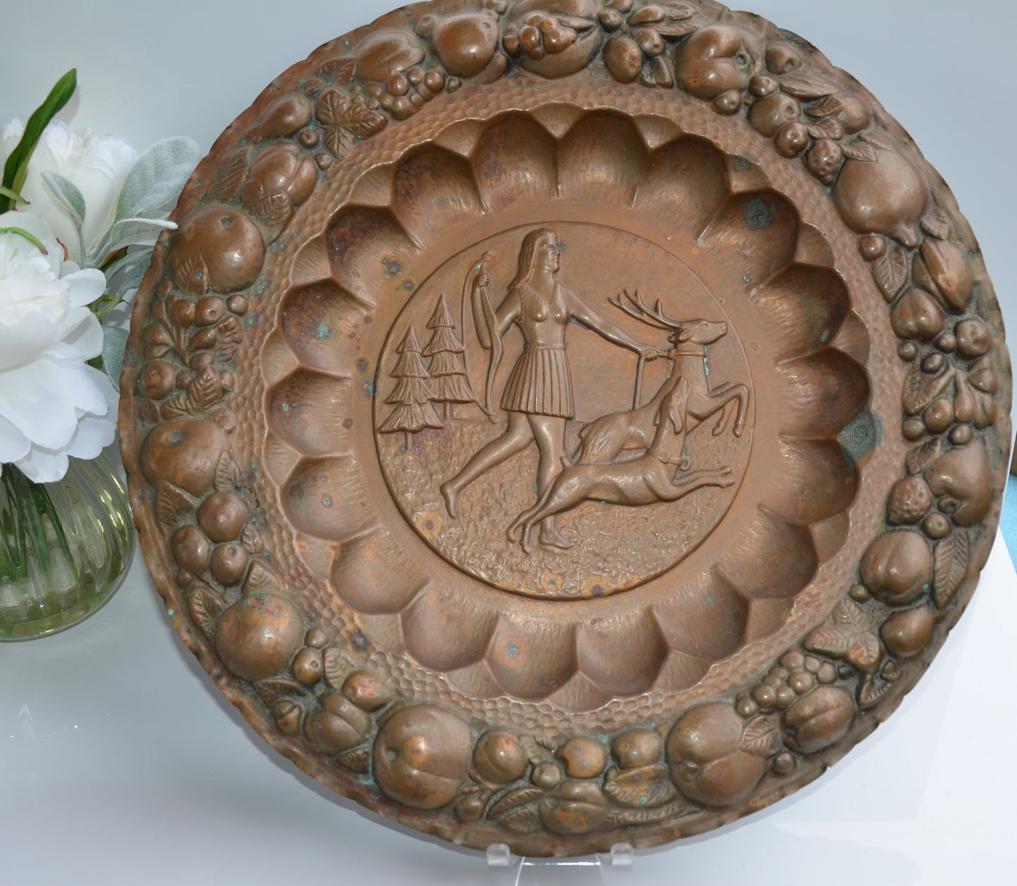 VINTAGE COPPER ARTEMIS PLATE
