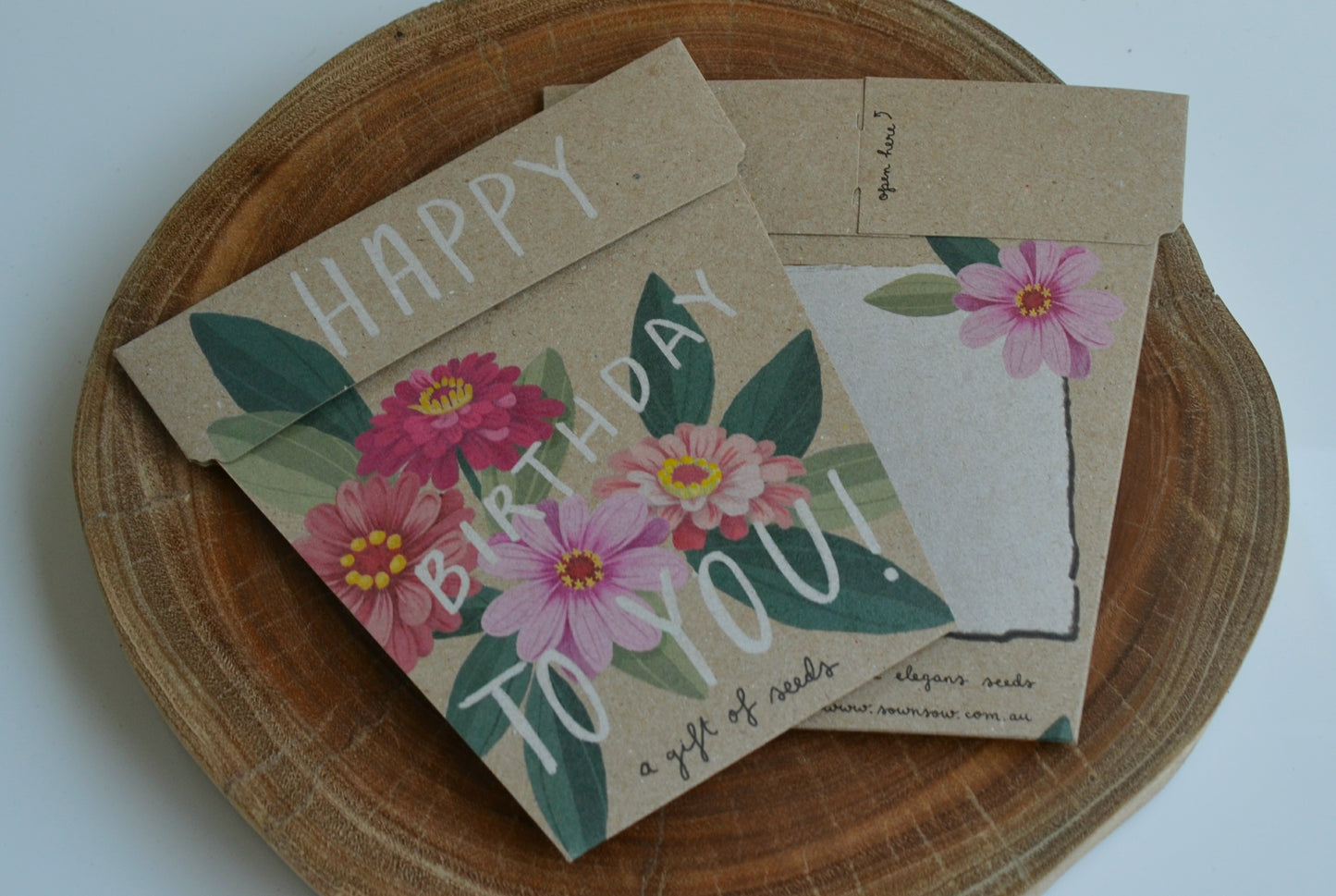 Gifts of Seed - Zinnia - Happy Birthday