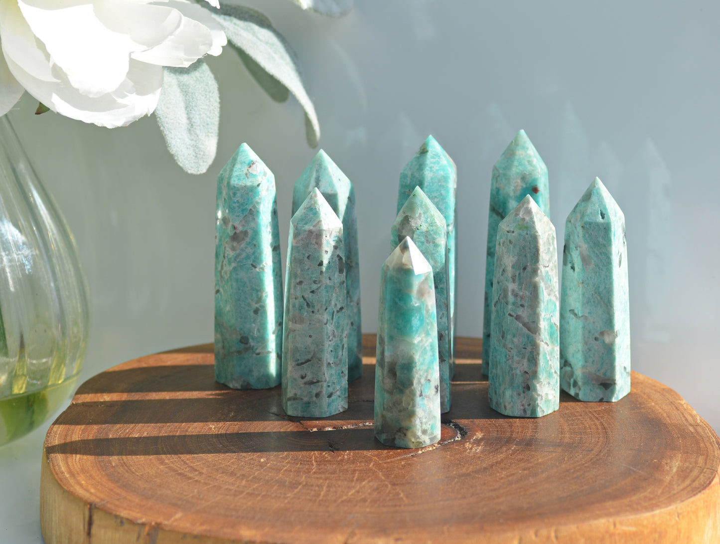 Smokey Quartz in Amazonite Towers