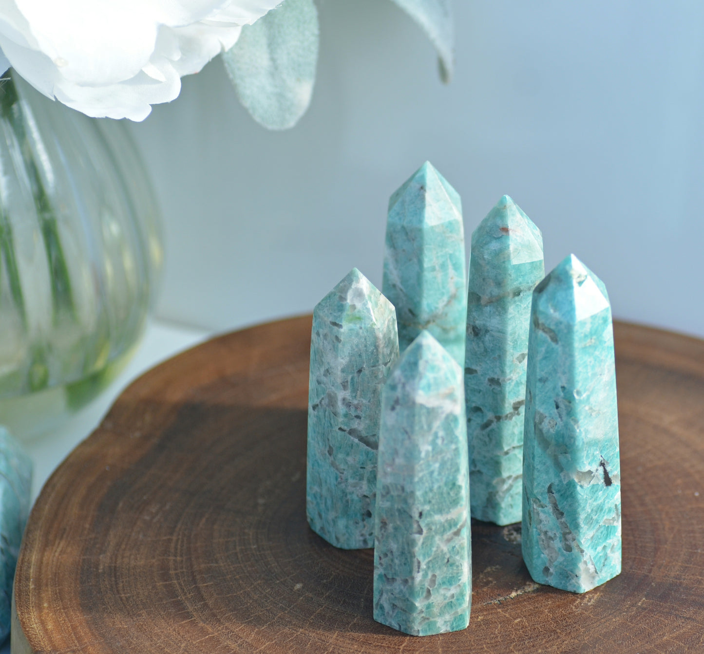 Smokey Quartz in Amazonite Towers