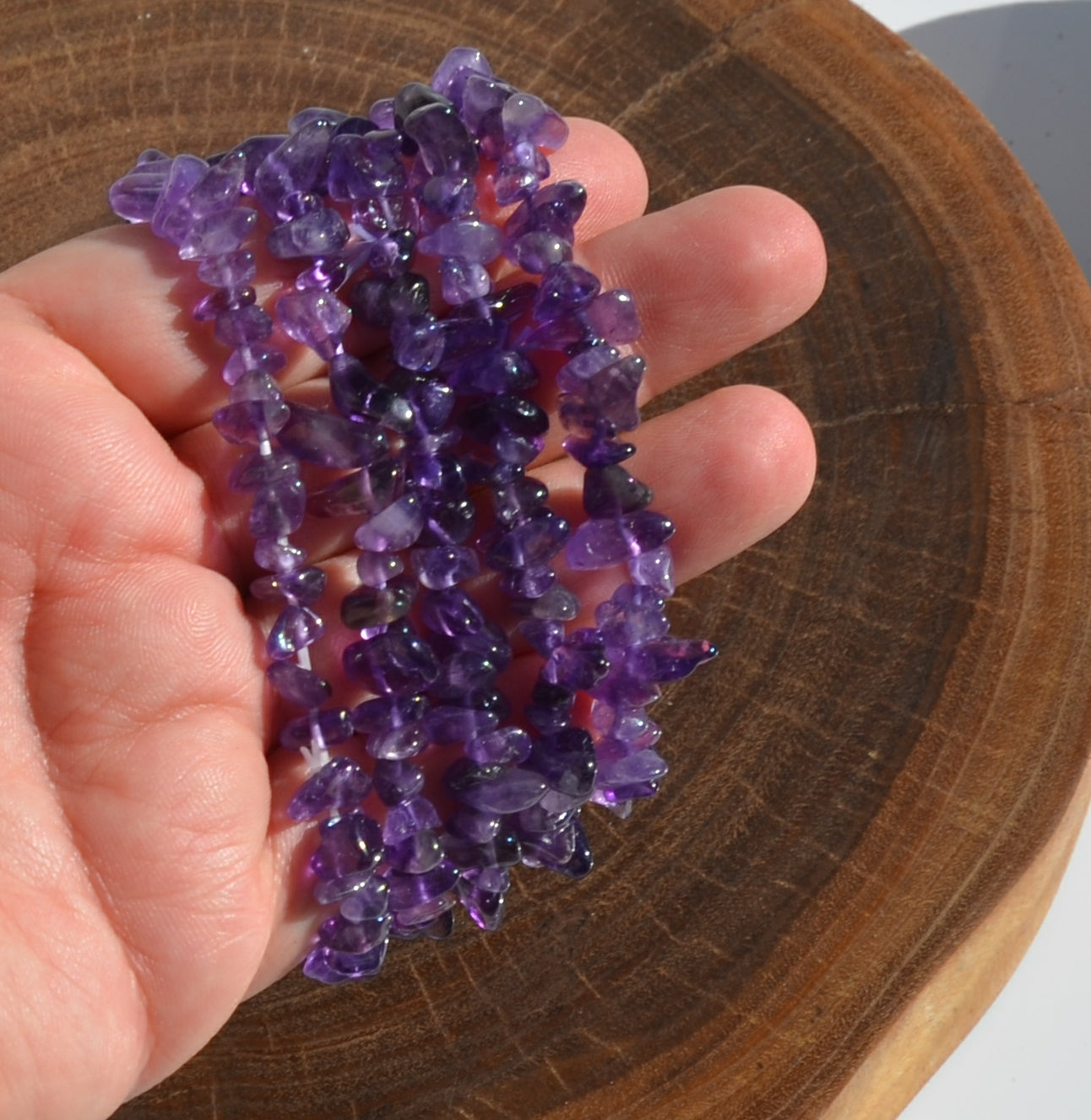 Amethyst Chip Bracelet – Raw Elegance, Crystal Calm