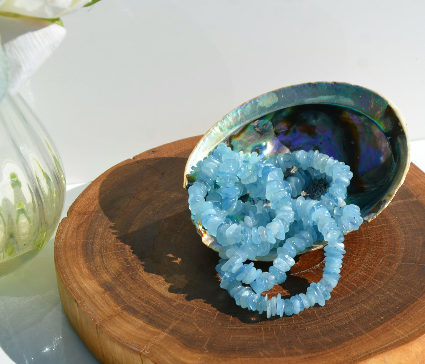 Aquamarine Chip Bracelet