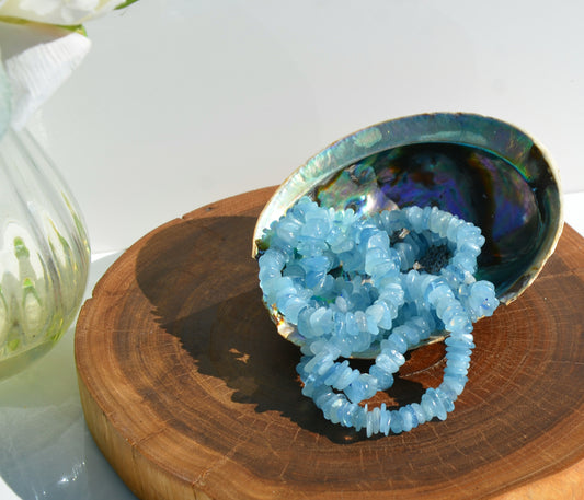 Aquamarine Chip Bracelet
