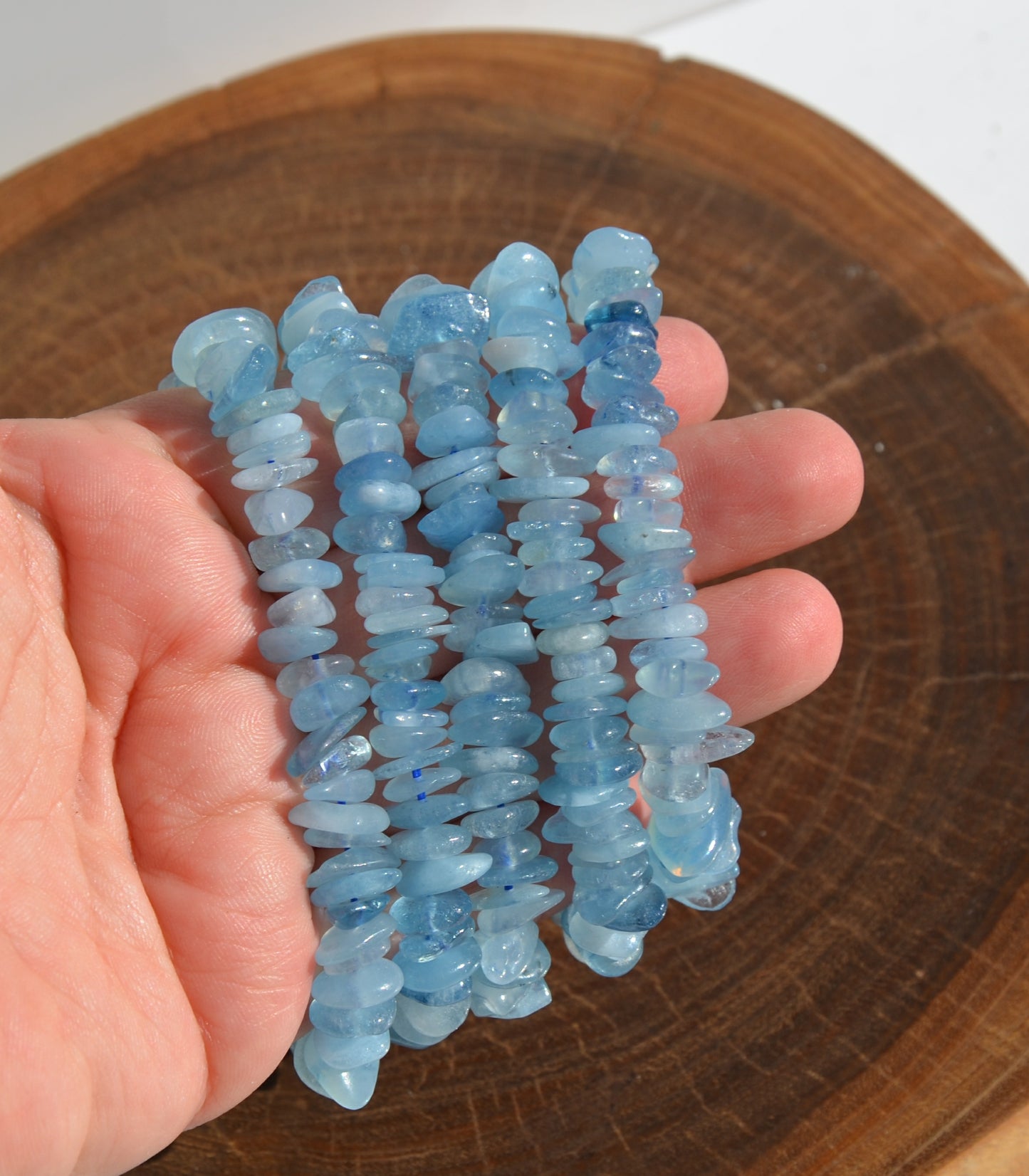Aquamarine Chip Bracelet