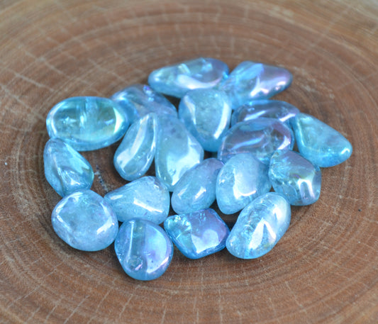Aqua Aura Quartz Tumbles - Small