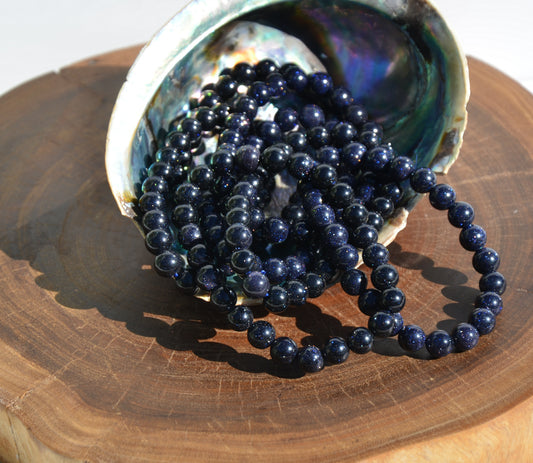 Blue Sandstone - Stretch Bracelet