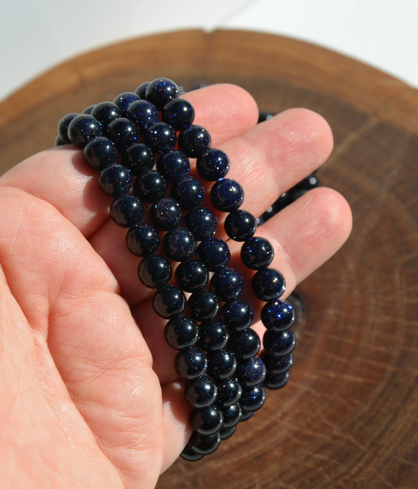 Blue Sandstone - Stretch Bracelet