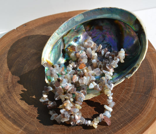Botswana Agate Stretchy Chip Bracelet