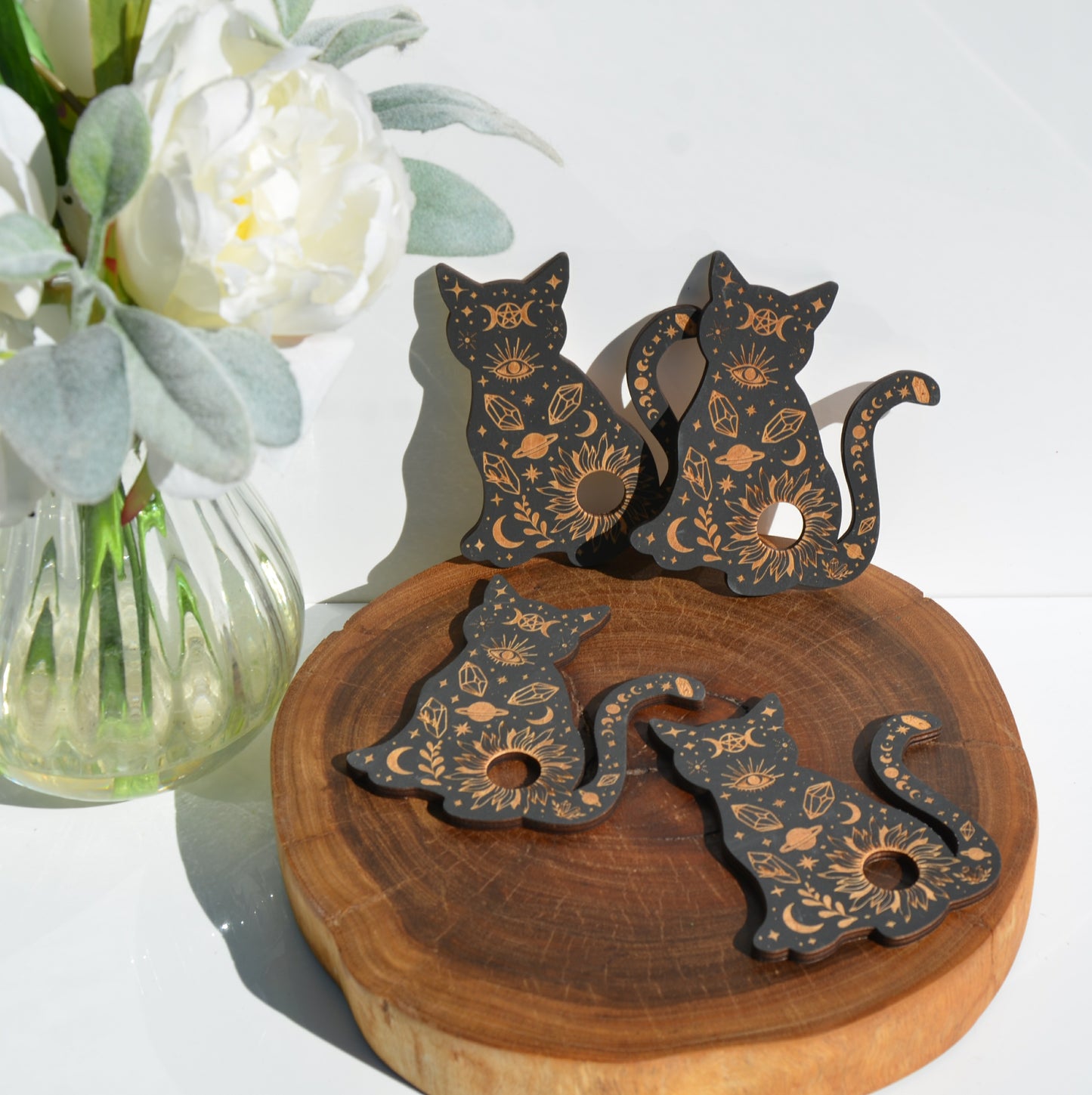Cat Crystal Sphere Holder