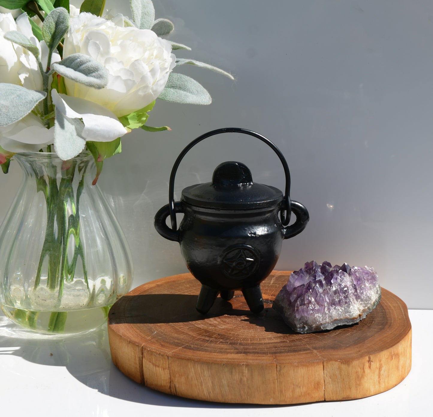 Pentagram Cast Iron Cauldron