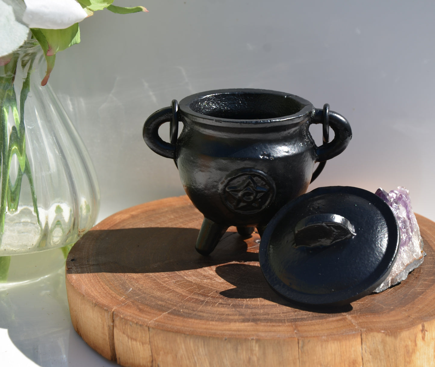 Pentagram Cast Iron Cauldron