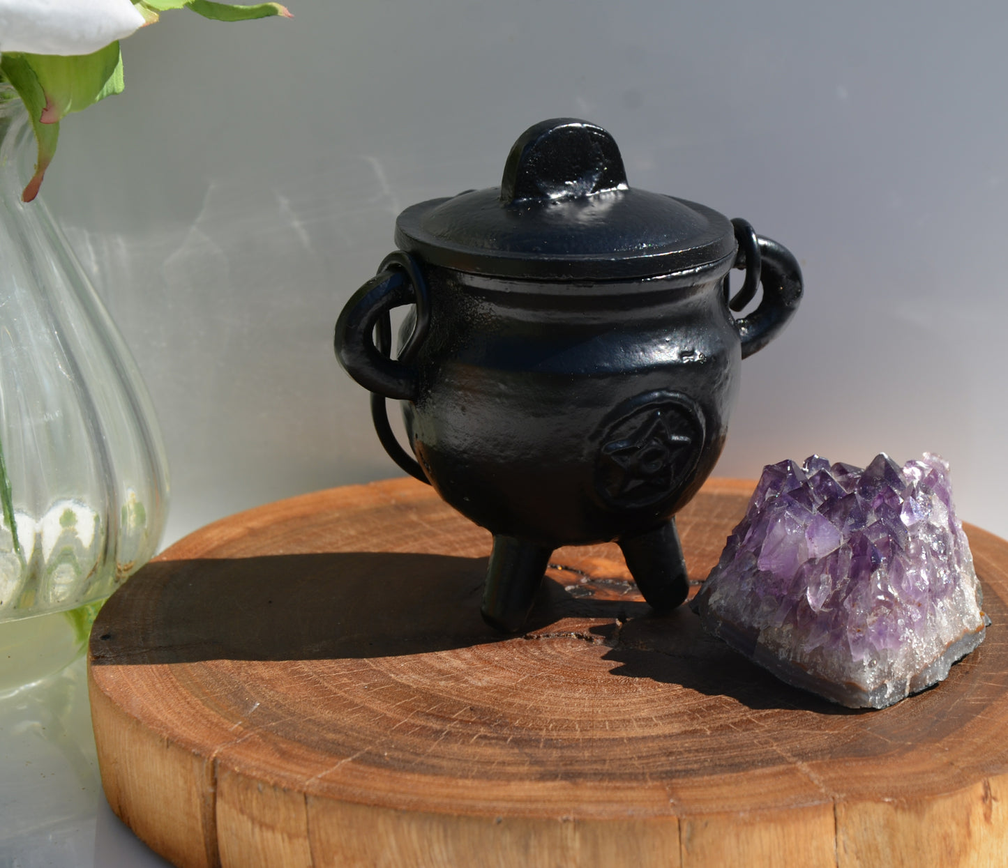 Pentagram Cast Iron Cauldron