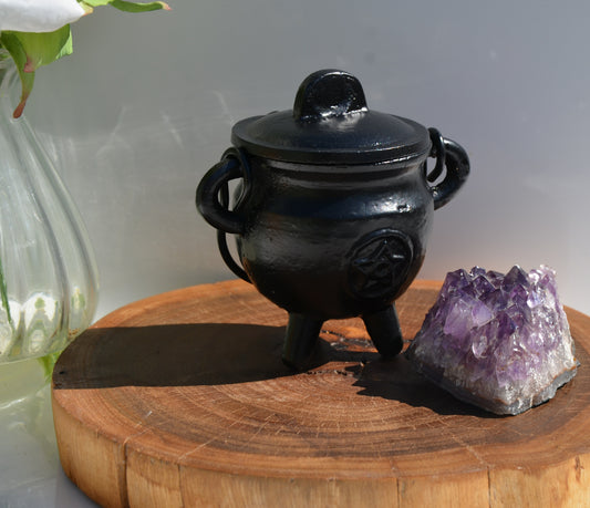 Pentagram Cast Iron Cauldron
