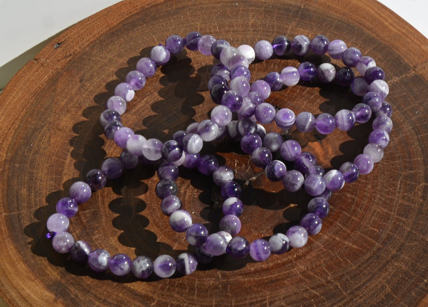 Chevron Amethyst Stretch Bracelet