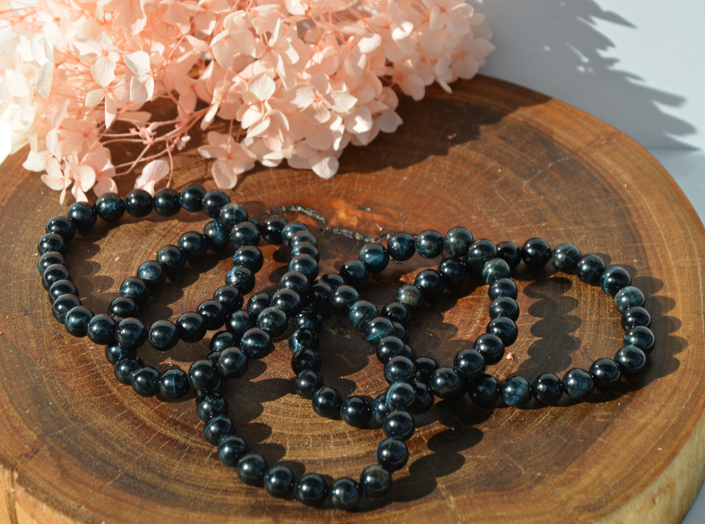 Blue Tigers Eye (Hawks Eye) Stretch Bracelet
