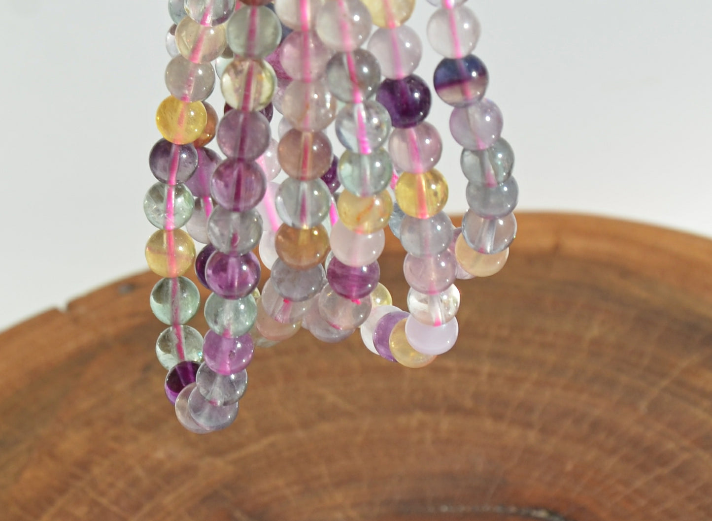 Light Colour Mixed Fluorite - Stretch Bracelet
