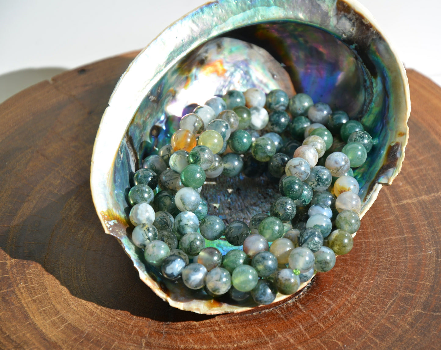 Moss Agate Stretch Bracelet