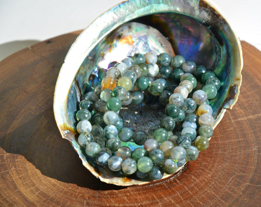 Moss Agate Stretch Bracelet