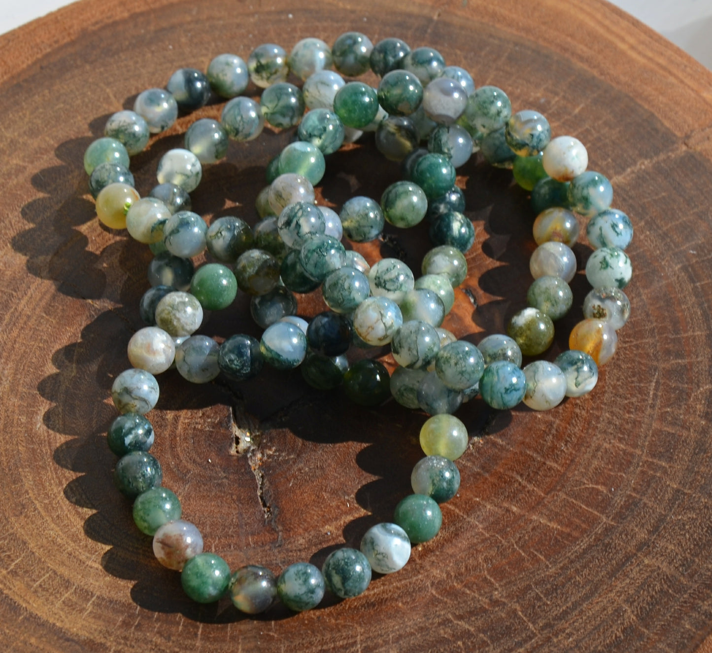 Moss Agate Stretch Bracelet