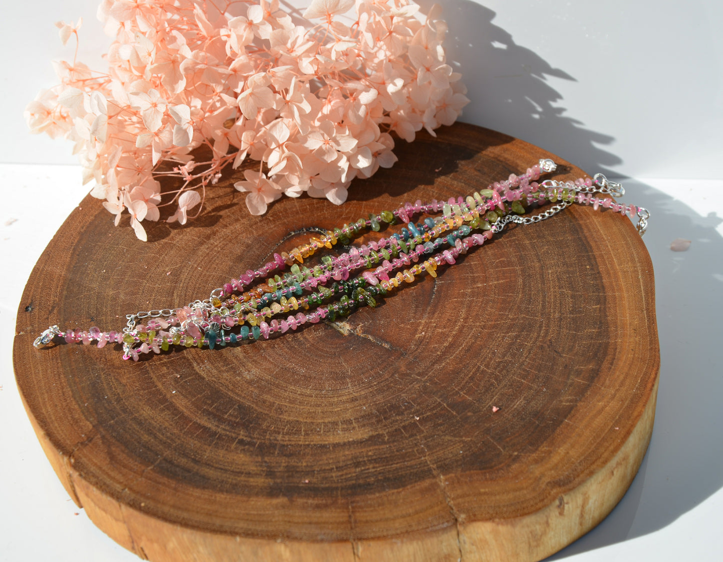 Watermelon Tourmaline Clasp Bracelet