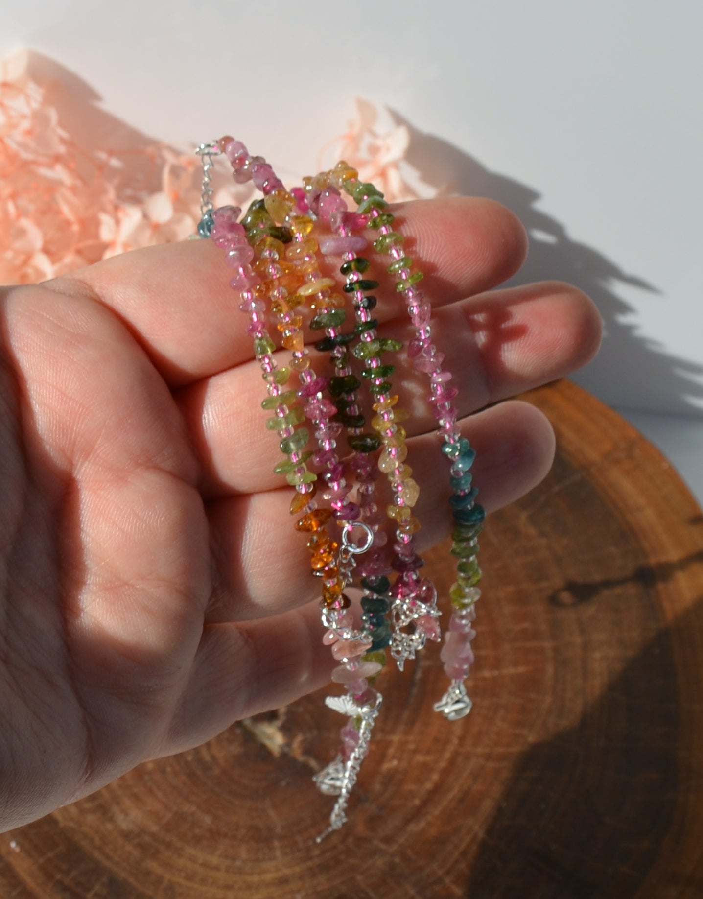 Watermelon Tourmaline Clasp Bracelet