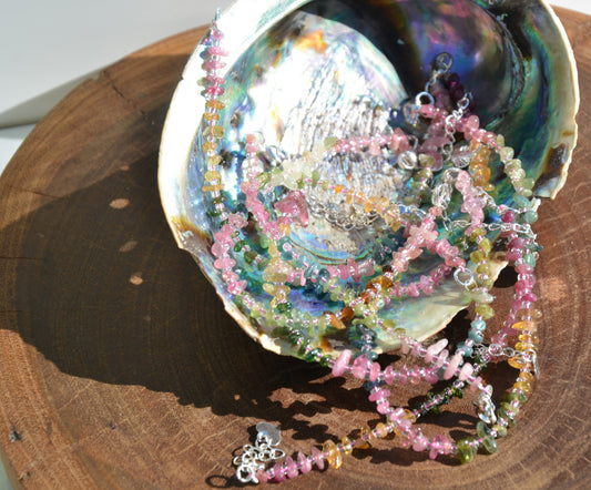 Watermelon Tourmaline Clasp Bracelet