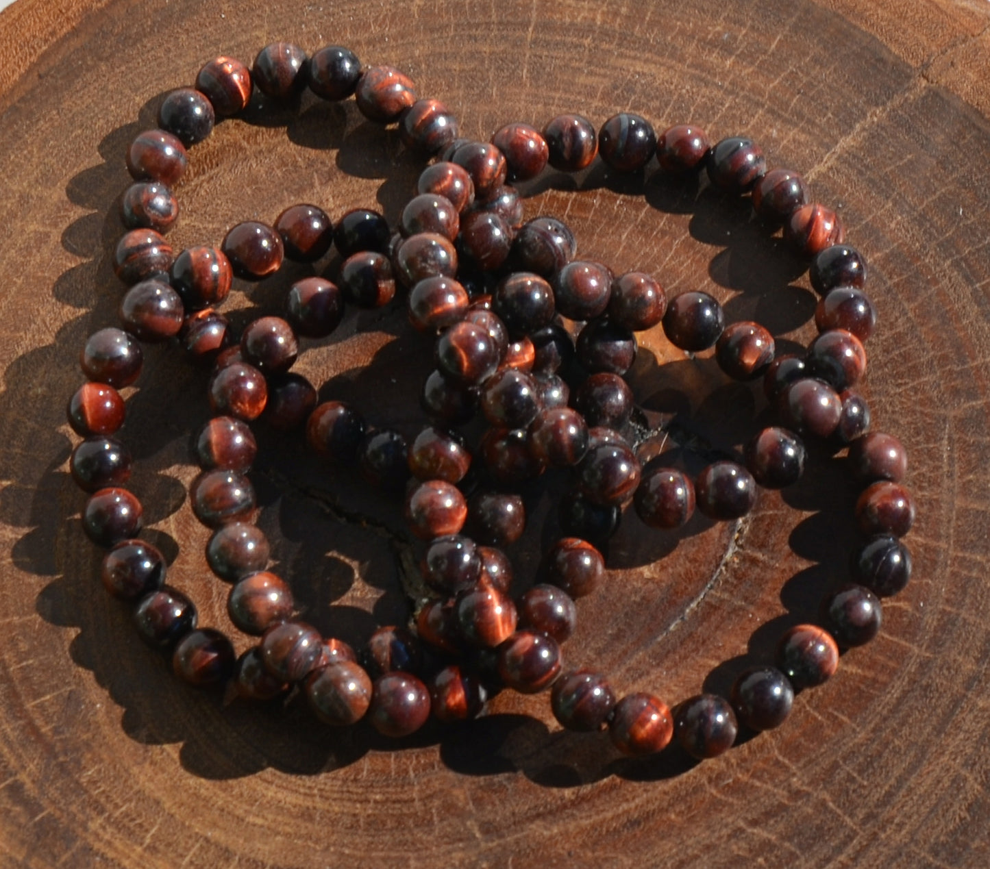 Red Tigers Eye Stretch Bracelet