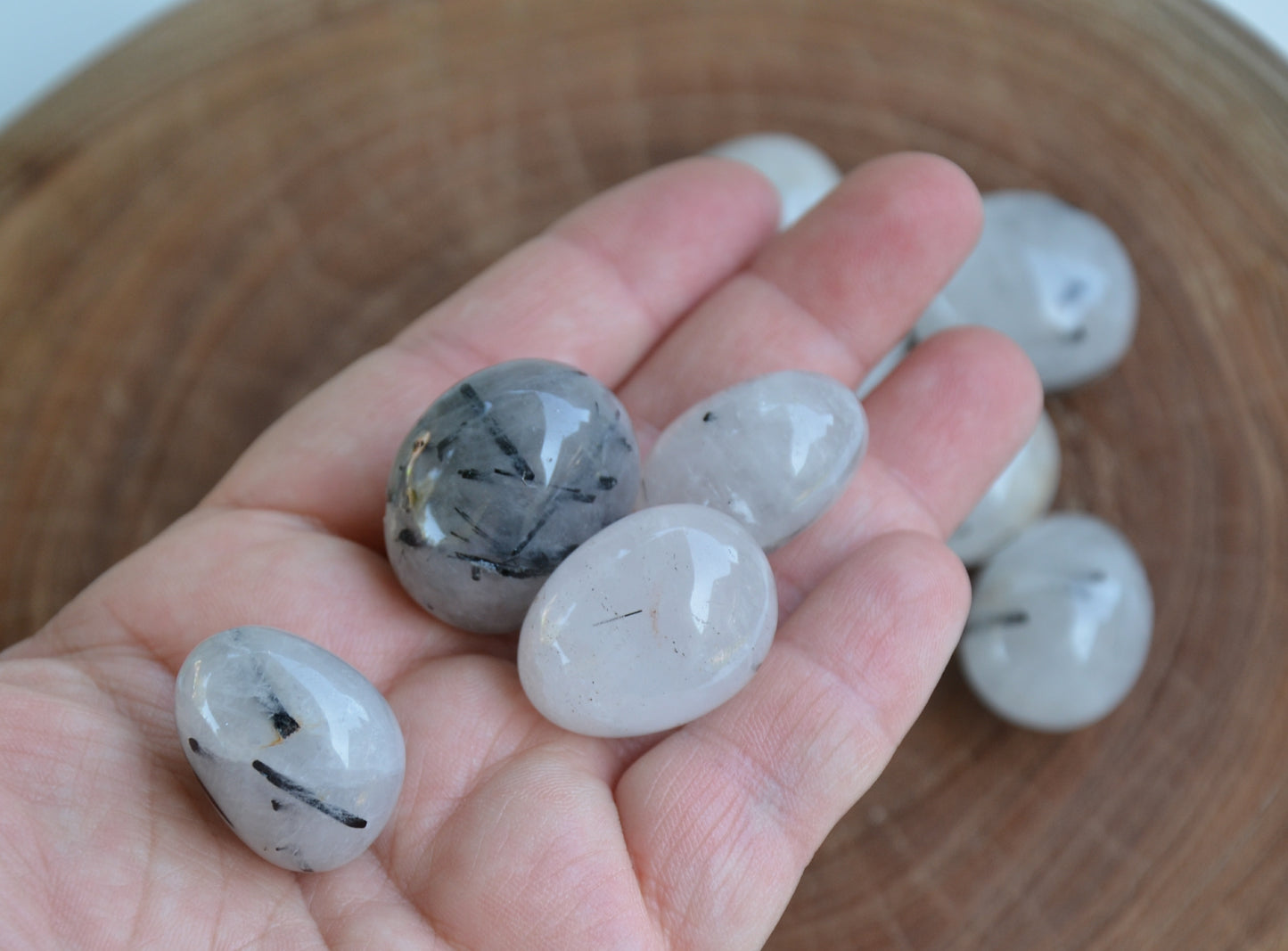 Tourmalinated Quartz Tumbles